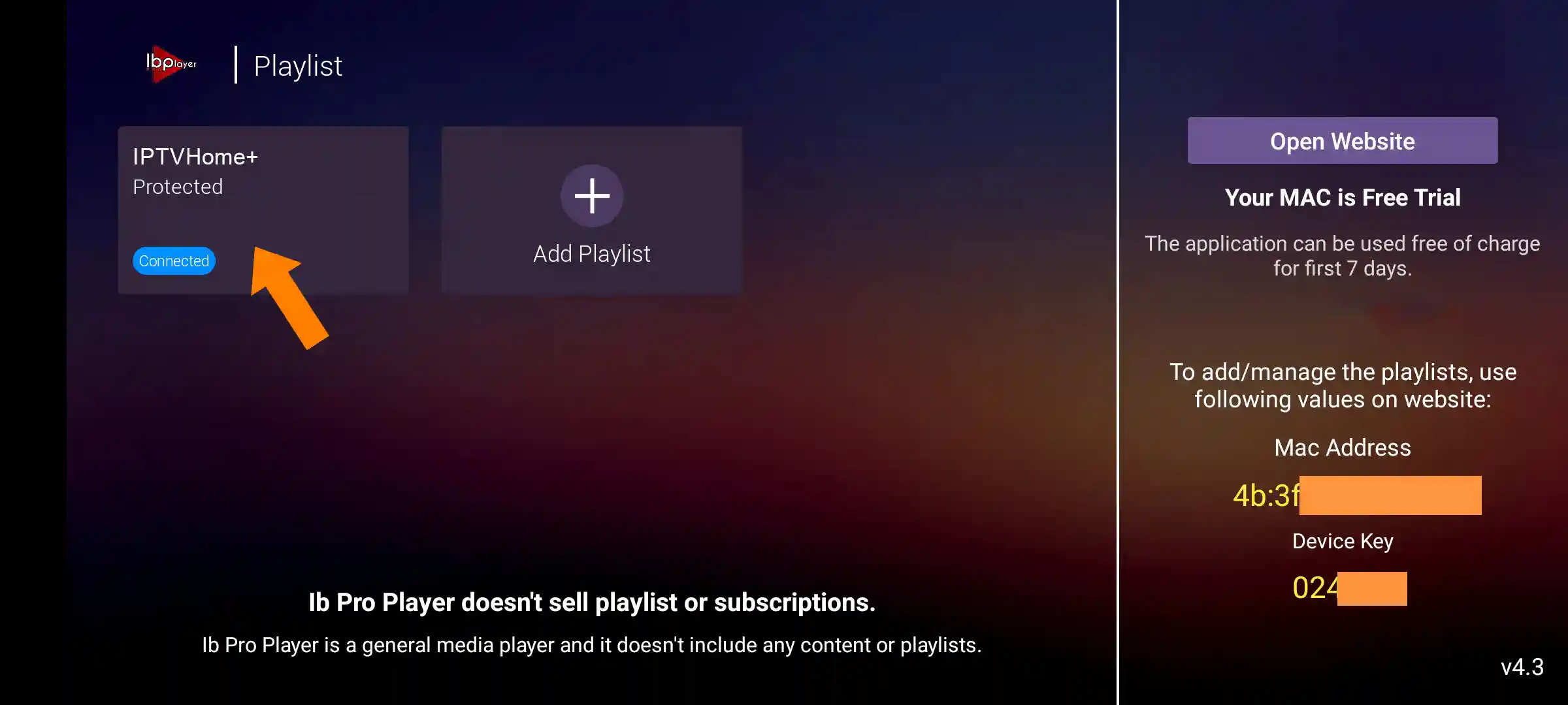 IBO Player Pro playlist screen with the Nordic IPTV playlist selected